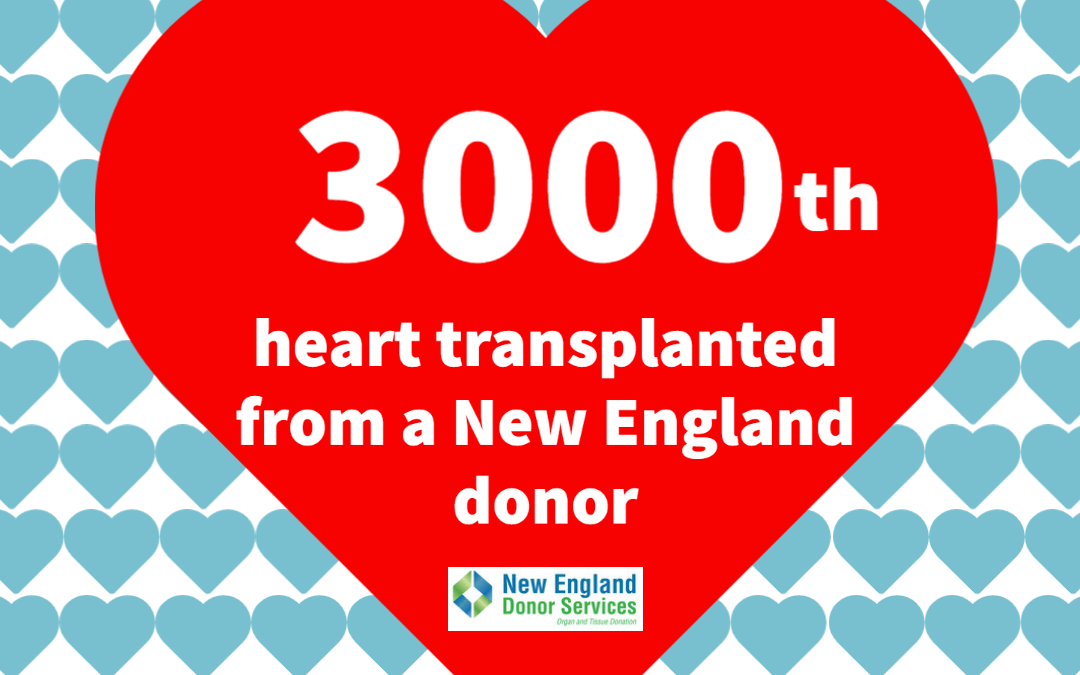 3,000th Heart Transplanted from New England Donor